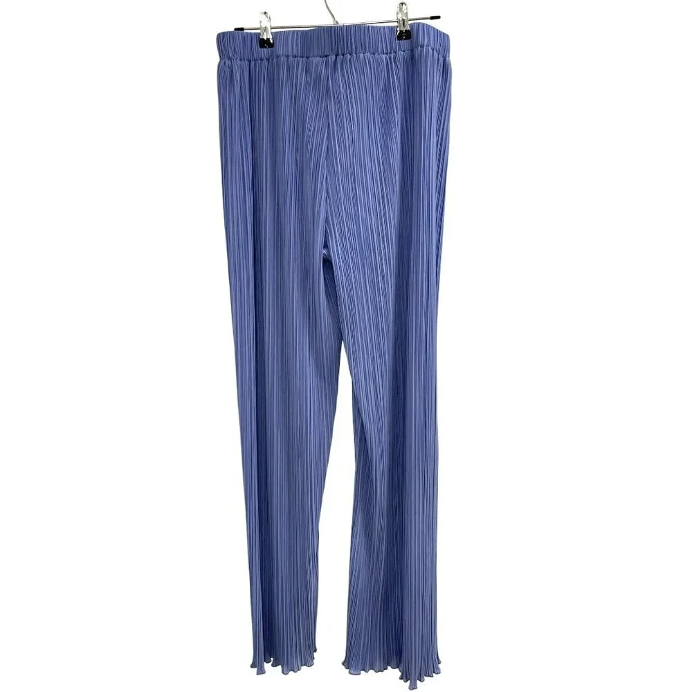 Giani Bini Purple Pull On Plisse Pants Size Large - Picture 3 of 4